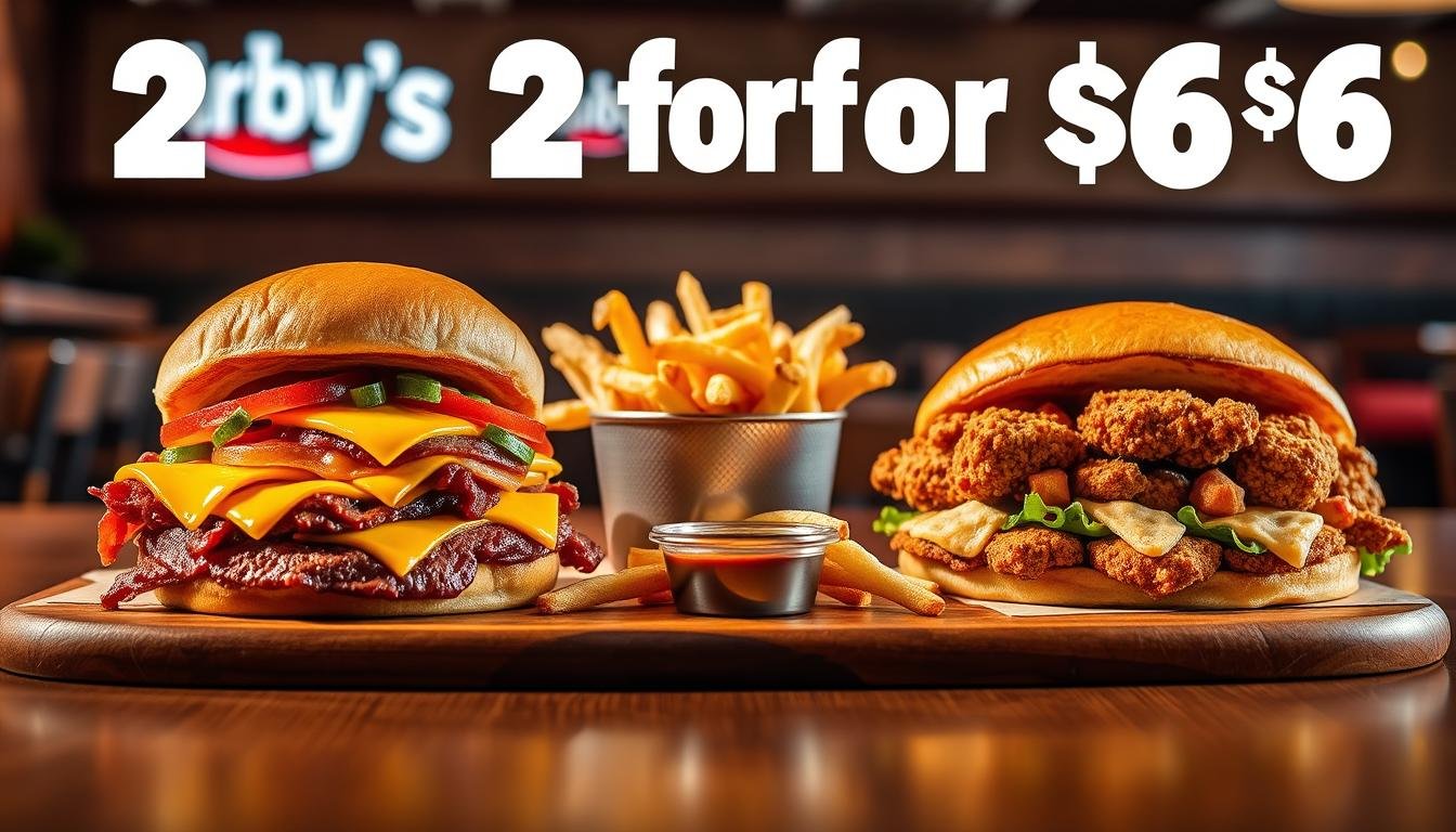 arby's menu specials 2 for $6
