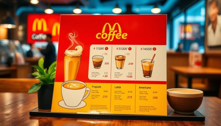 mcdonald's coffee menu prices
