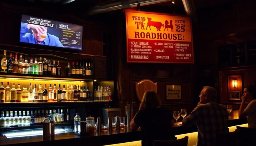 texas roadhouse bar menu